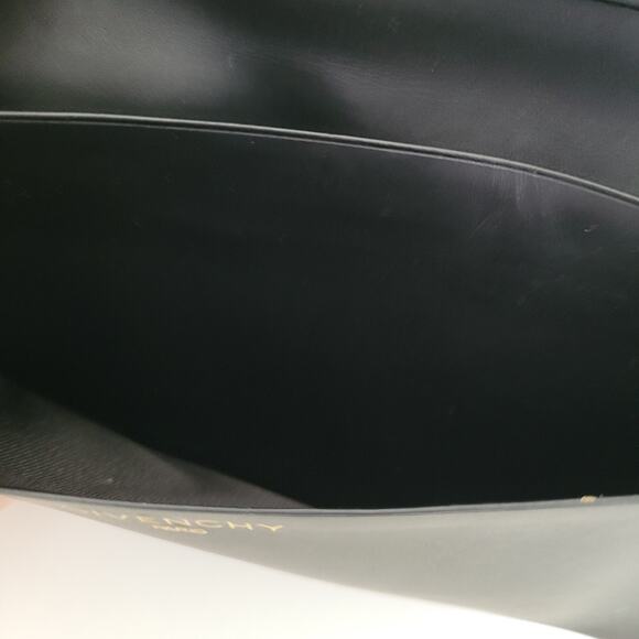 Givenchy Vintage Bifold Leather Large Wallet Black Logo Unisex Long Slim Classic - Picture 6 of 11